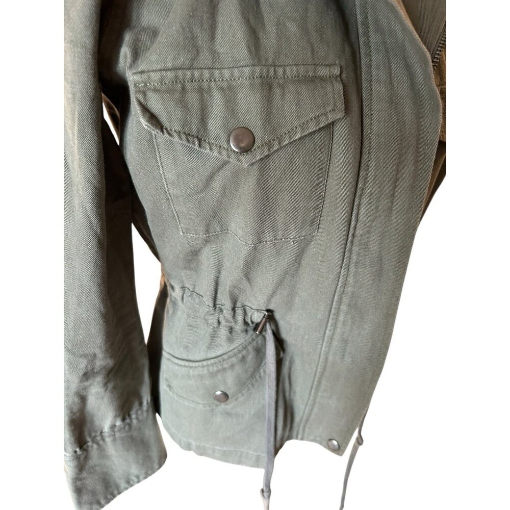 Vintage Sheryl Crowe Jacket Women XS Embroidered Floral Utility Boho Army Green - Picture 3 of 14